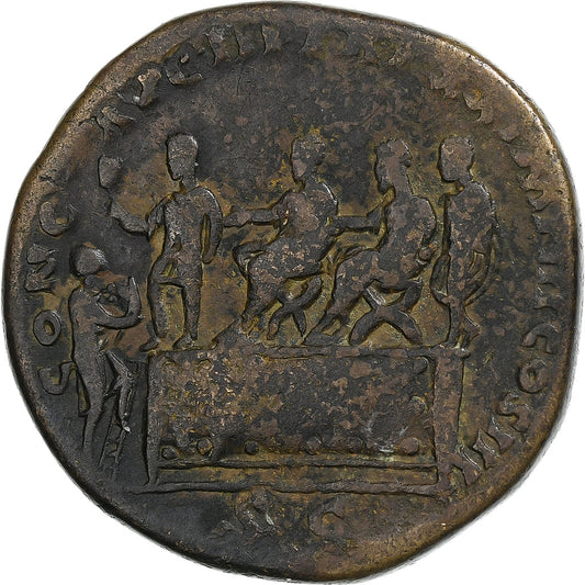 Marek Aureliusz, 
  
  Sestercjusz, 
  
  165-166